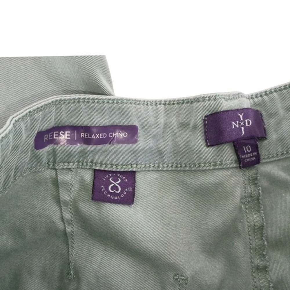 NYDJ Reese Relaxed Chino Sage Green Lift Tuck Pants Womens Size‎ 10 Utility - Picture 6 of 13